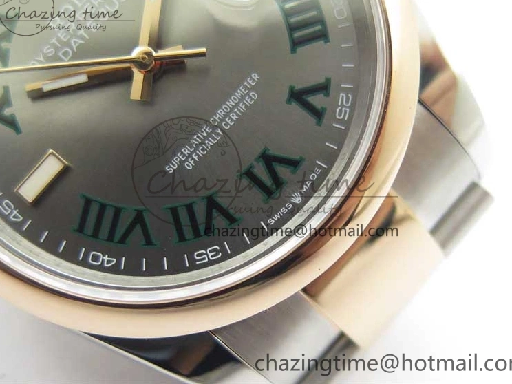 RG BP Best Dial Maker Edition 1:1 Gray Oyster on DateJust SS Roman Bracelet 126201 36 0224